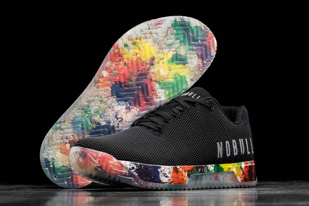 Nobull Superfabric Art Work Women's Trainers Black | Australia (EX8730)